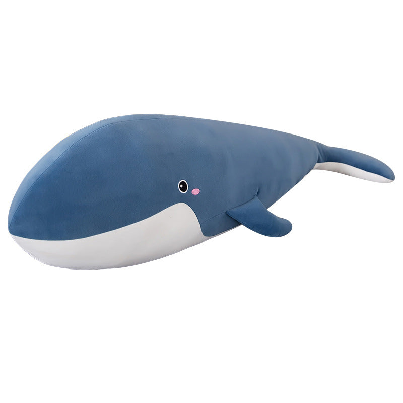 Cute Whale Plush Pillow Ocean Series Long Barrel Whale Soft Toy Gift