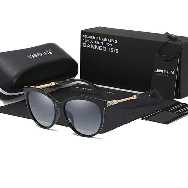 2025 New Luxury HD Polarized Women Sunglasses Fashion Round Ladies Vintage Brand Design Cat Eye Woman Female Sun Glasses Oculos