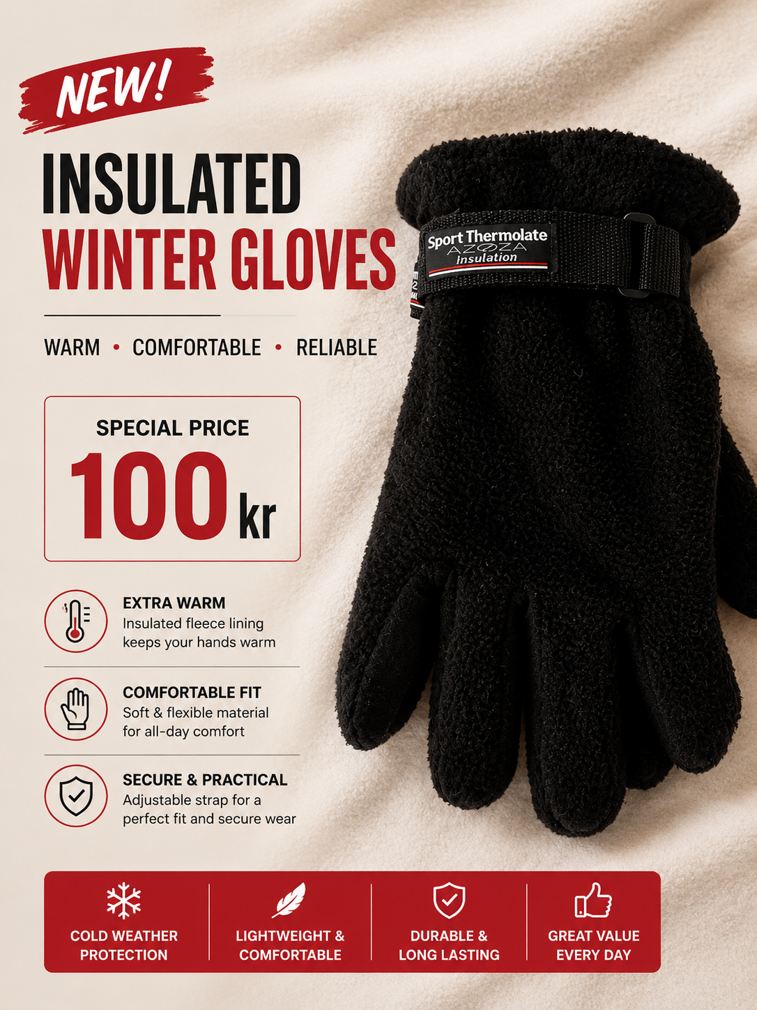INSULATED WINTER GLOVES