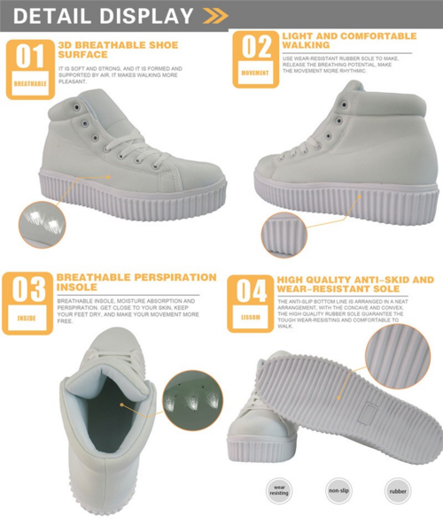 PrintKicks™ – Custom High-Top Platform Sneakers (Women)